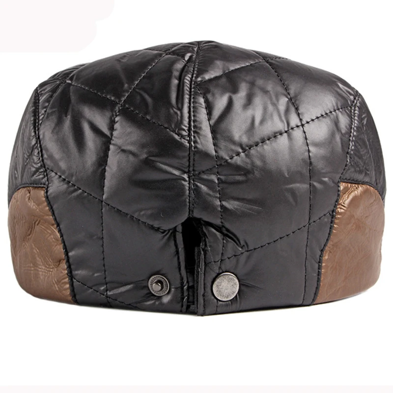 HT2864 береты винтажная мужская шапка Толстая теплая осенне-зимняя плоская кепка Ivy