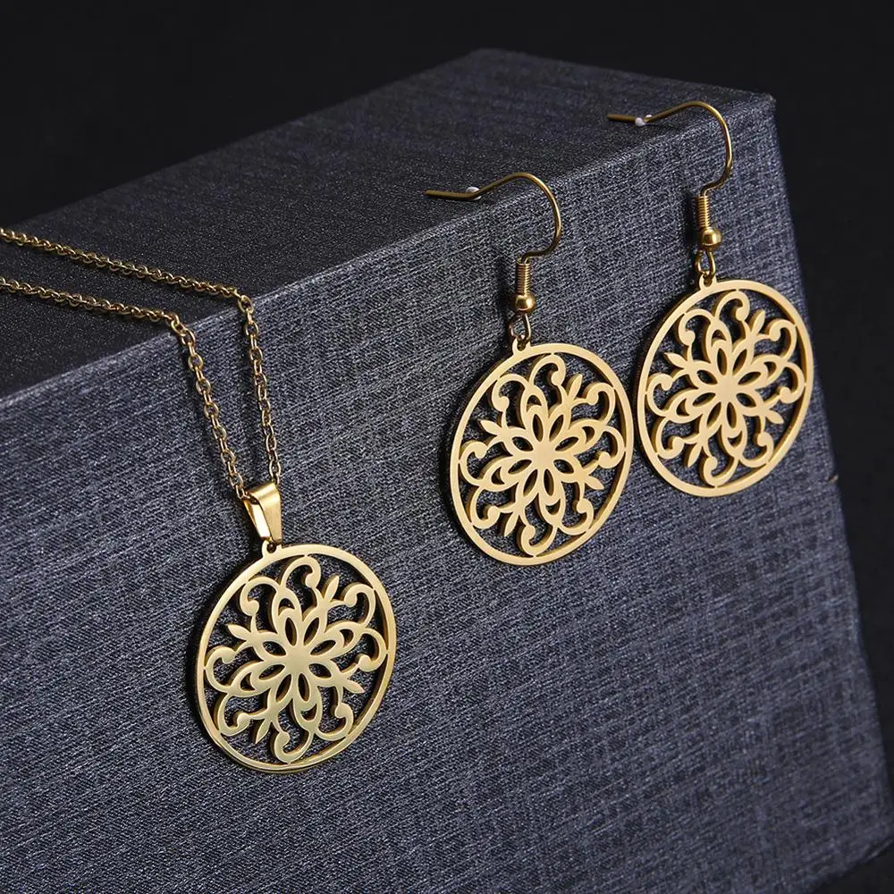 Винтажный комплект ювелирных изделий My Shape в виде цветка висячие серьги и женское