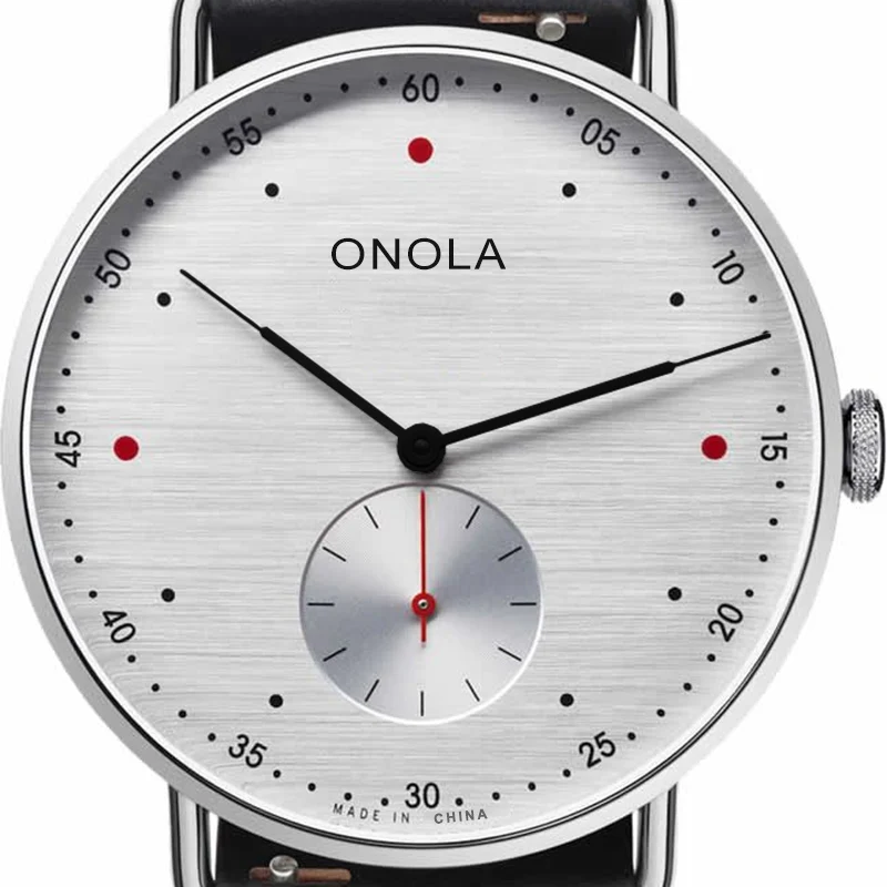 Минималистичные мужские повседневные часы из натуральной кожи простые