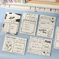 black and white illustration sticky notes ins cute cartoon simple notes student hand account decoration guestbook stationery
