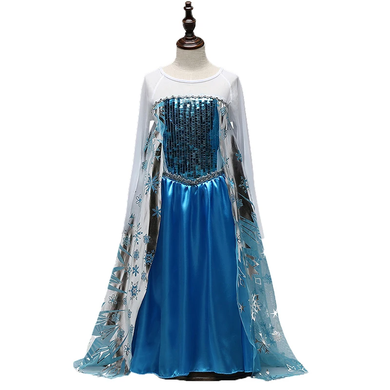 Snow Queen Elsa Dress Anna Girl's Dresses Princess Party Fancy Christmas Halloween Costumes For Children Clothing | Тематическая