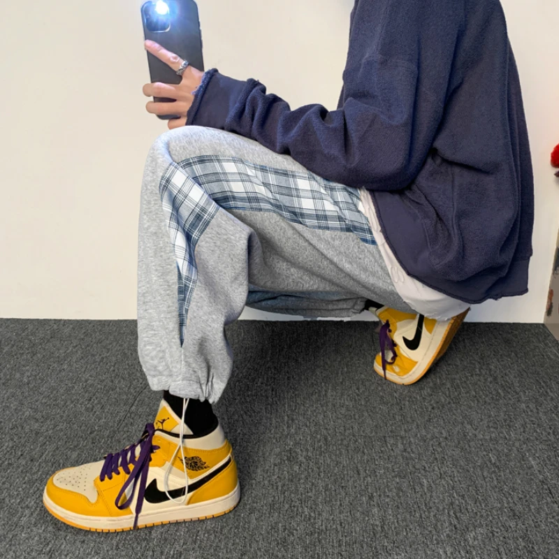 

Thick Men Sweatpants 2020 Autumn Winter New Trousers Harajuku Fashion Jogger Pants Sweatpants Casual Loose Elastic Waist Pants