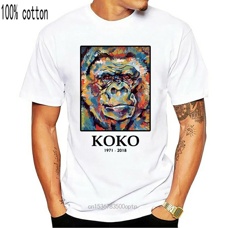 

Модная Классическая футболка Koko с изображением памятника гориллы