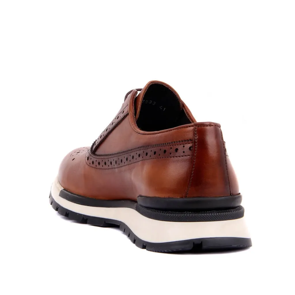 

Sail Lakers-Tan Leather Lace-Up Men Casual Derby Shoes 2021 Brand New Men Shoes Classic Men Dress Shoes