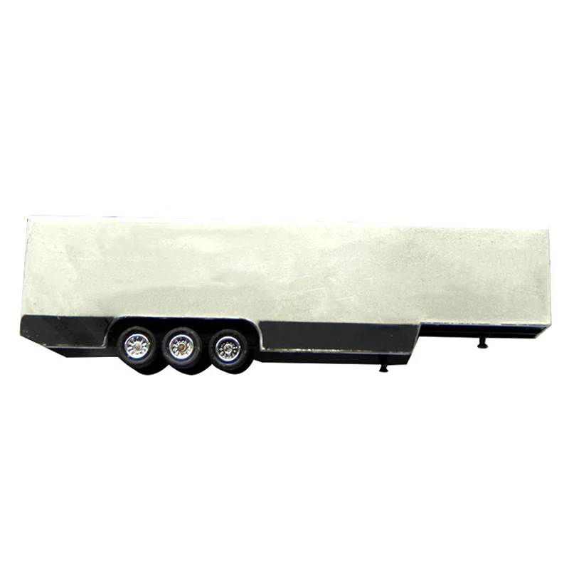 SILVER Building Train Cargo Container Toys Model 1:87 HO Scale Truck Trailer Car With Production Sand Table Mini Gift Transportation - Цвет: SILVER