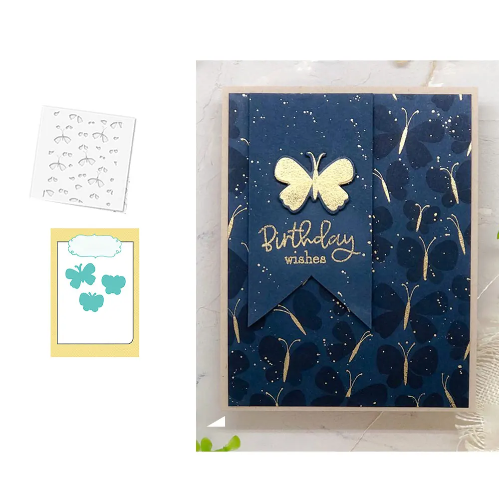 

Butterfly Animal Sprout Grass Cutting Dies & Stencil Scrapbook Dariy Decoration Embossing Template DIY Greeting Card Handmade