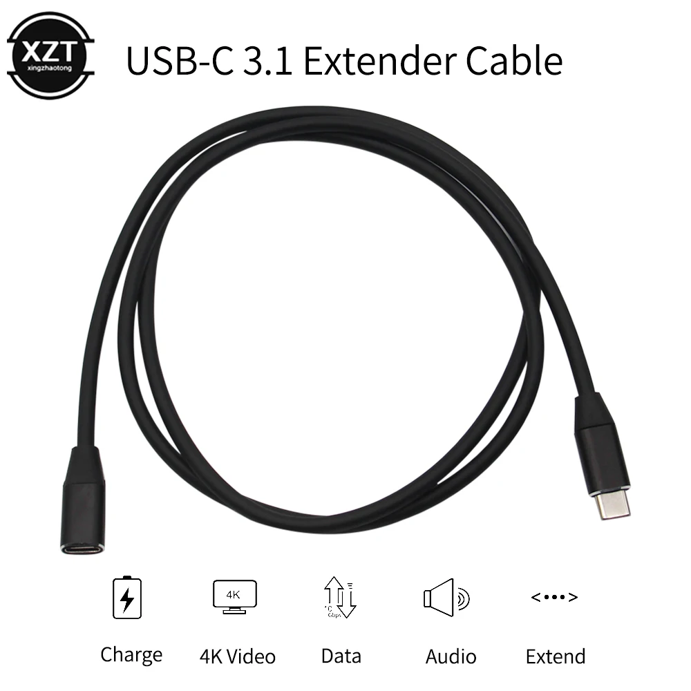 Кабель-удлинитель USB Type-C штырь-гнездо 1 м | Электроника