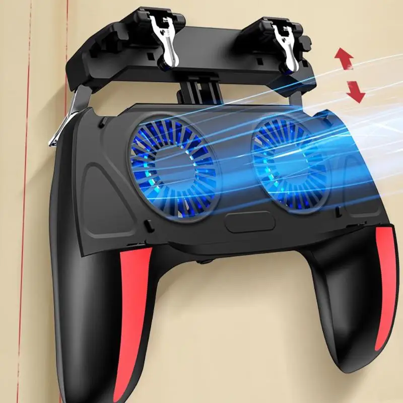 

H10 Gaming Accessories Handheld Grip Game Controller Joystick Gamepad For Pubg Trigger Dual Cooling Fan Game Cooler For Phones