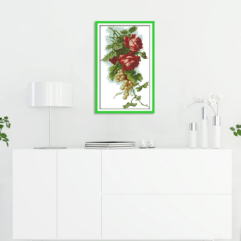 Набор для вышивки крестиком Rose on The Piano 11CT14CT рукоделие с печатным рисунком DMC на