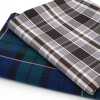polyester cotton twill check cloth yarn dyed scottish stretch plaid fabric for clothes garment bags jk pleated skirt uniform