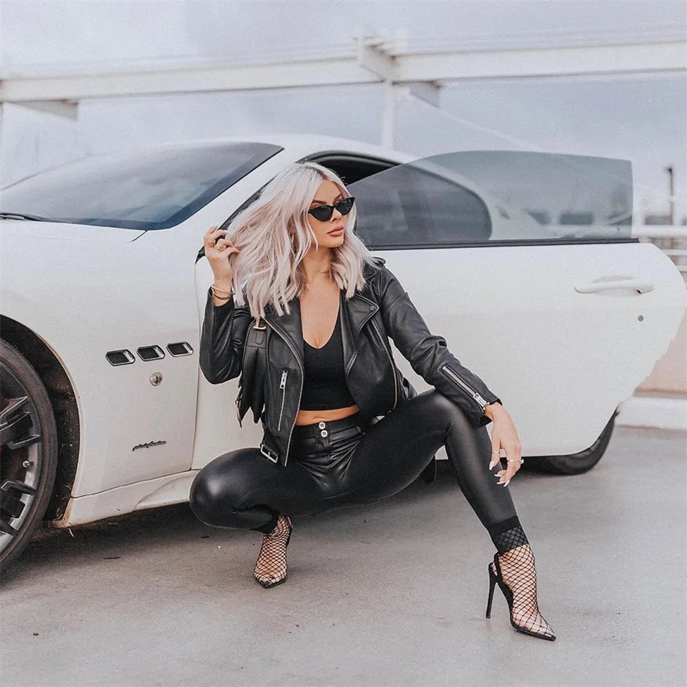 

Womens Melody Motorcycle Pants Women Moto Faux Leather Gear Motorbike Trousers Motocross Biker Pantalon Butt Lift Winter Pants
