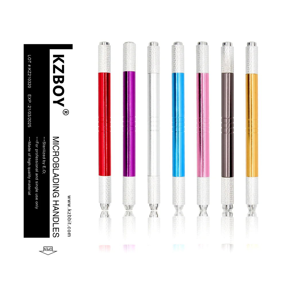 10 шт./лот двухсторонняя ручка для микроблейдинга с стерильной упаковкой бровей