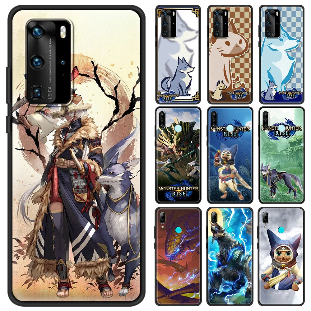 

Rise Monster Hunter Smartphone Accessories Cover Case for P30 P20 Pro P10 P40 Lite Plus P Smart Z 2021 Luxury Soft Shell