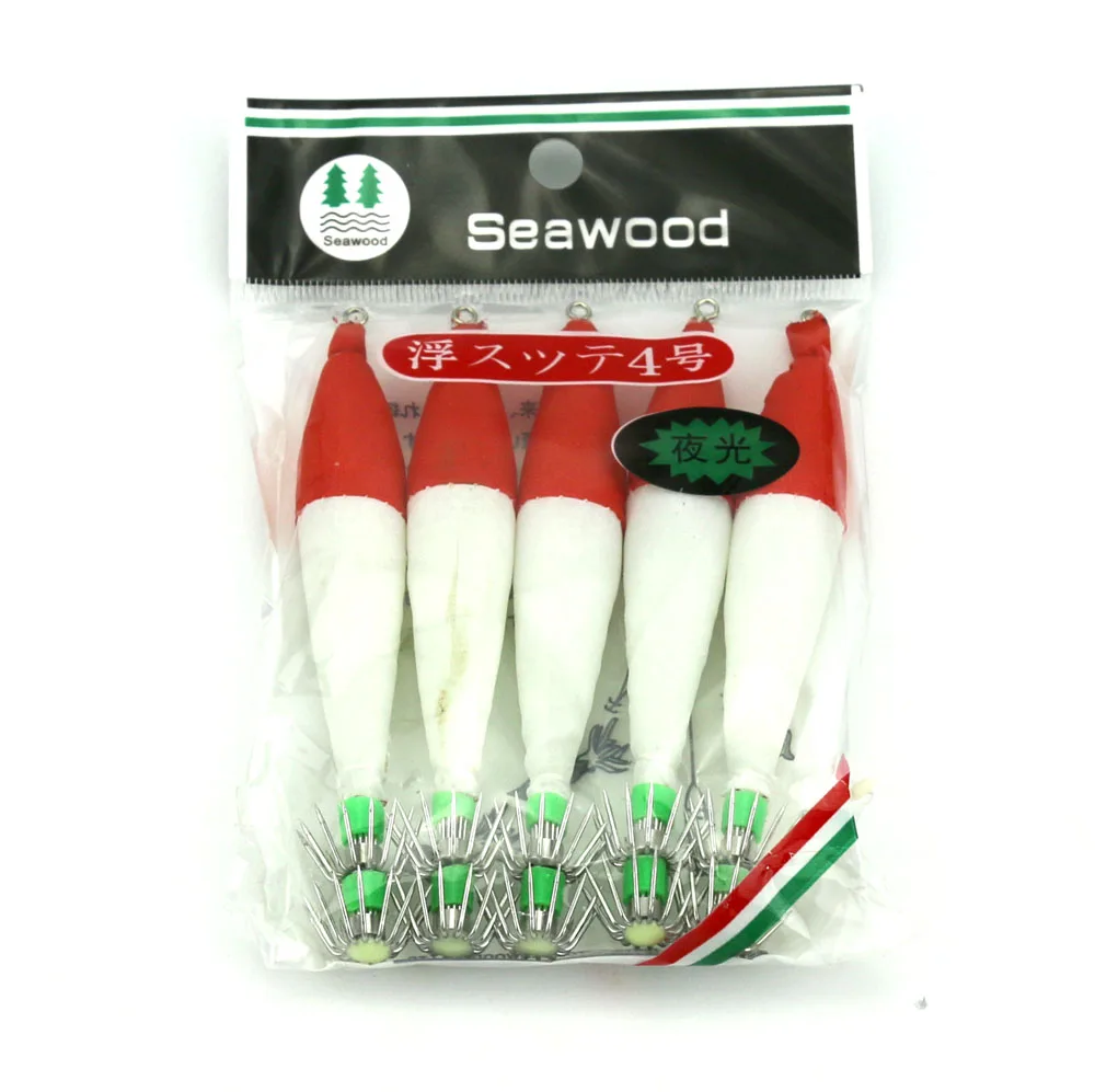 25 шт. рыболовные приманки в виде Кальмаров джиг 10 5 см 6 3 г Светящиеся креветки