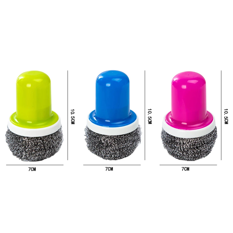 Кухня Проволока из нержавеющей стали с ручкой щетка для чистки тарелка кастрюля