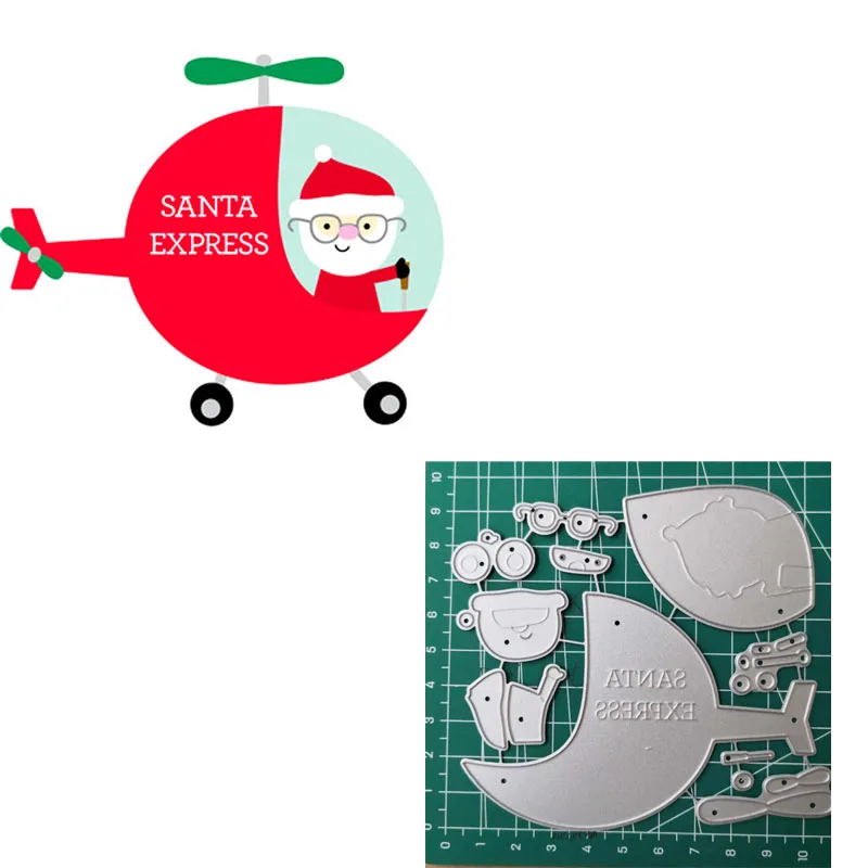 

Helicopter Santa Claus Metal Dies For Card Making New For 2020 Die Scrapbook Album