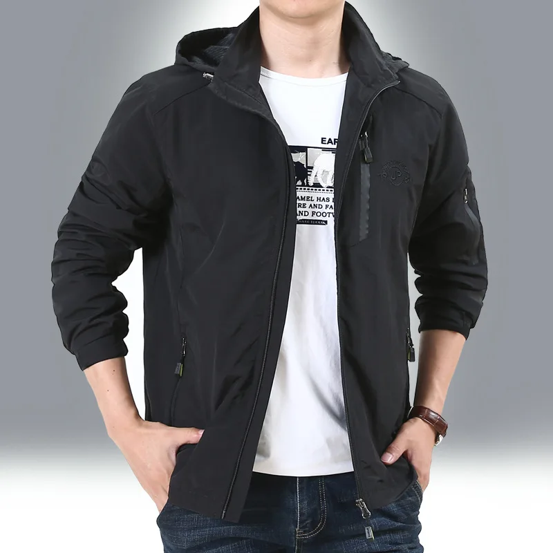 Мужская ветровка военная куртка приталенная мужская повседневная