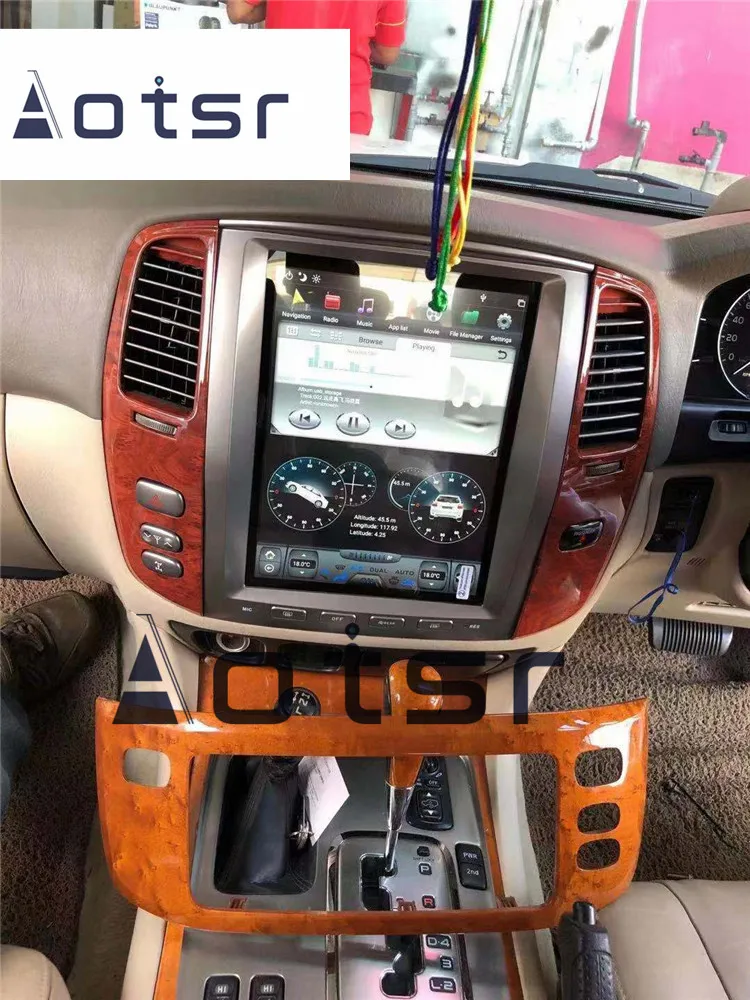 Фото Автомобиль Android в вертикальном стиле для Lexus LX470/LX-470 2002-2007, головное устройство, автомобильный медиаплеер, мультимедийная система, запись ленты с большим экраном №2