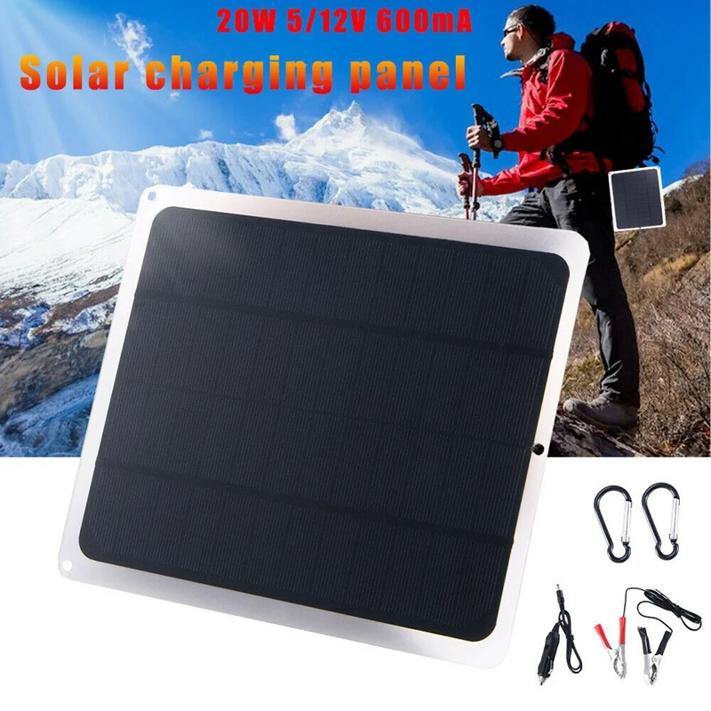 20 Вт 12 В зарядное устройство с солнечной панелью для автомобильной лодки яхты