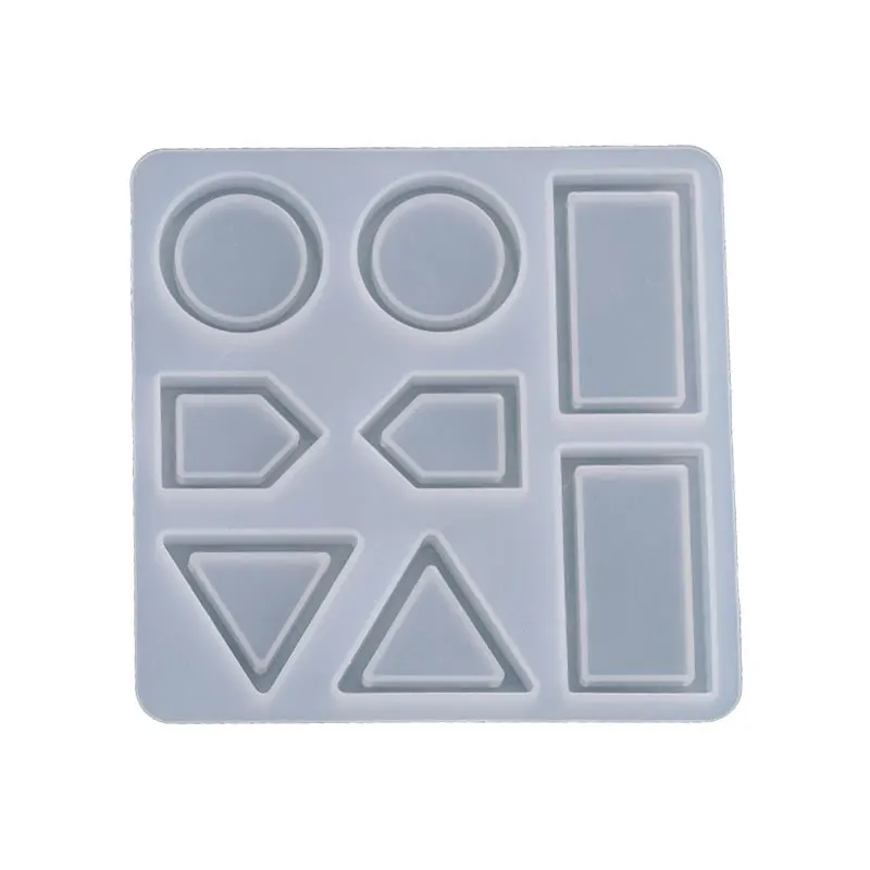 

DIY polygonal pendant resin mold rectangular round earrings crystal epoxy mold pendant silicone mold
