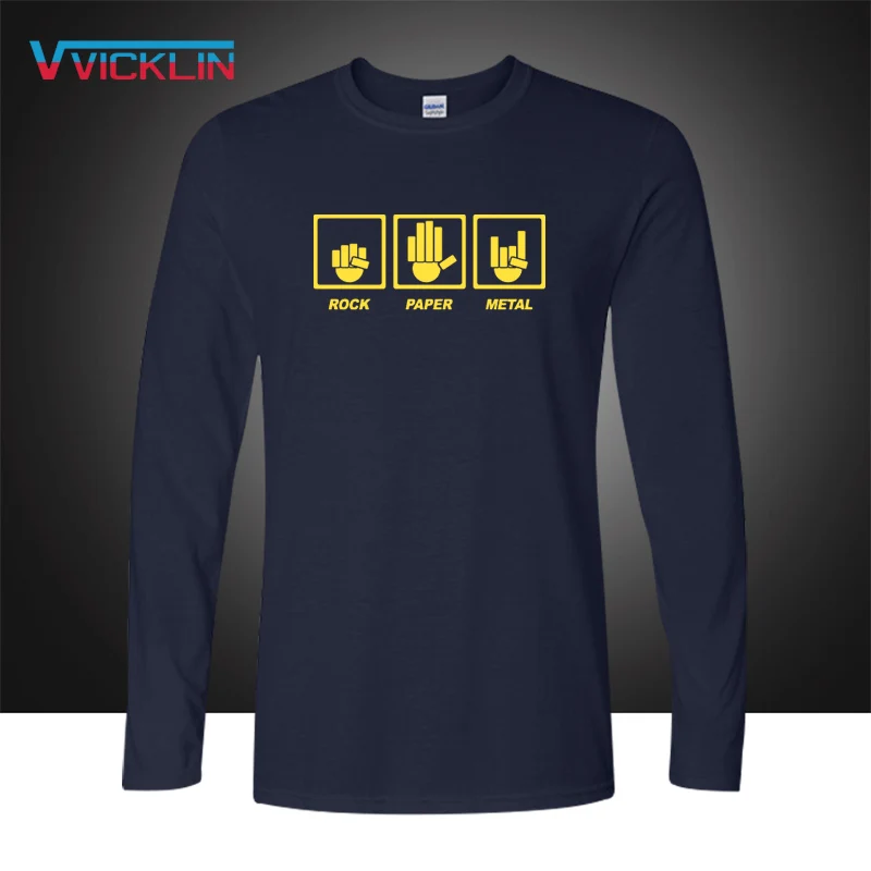 Мужская хлопковая футболка с длинным рукавом Повседневная большого размера в