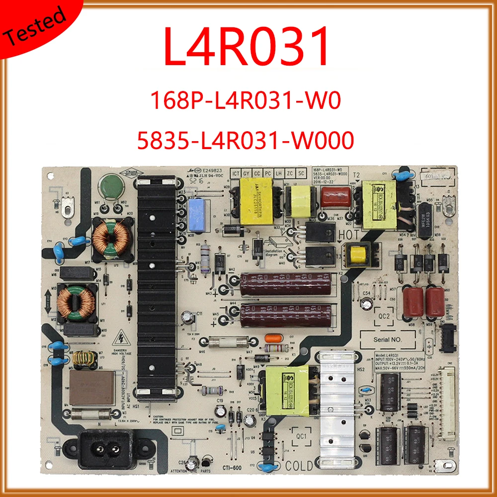 

L4R031 Power Board 168P-L4R031-W0 5835-L4R031-W000 Original Power Supply Board For TV Power Supply Card Professional Power Card