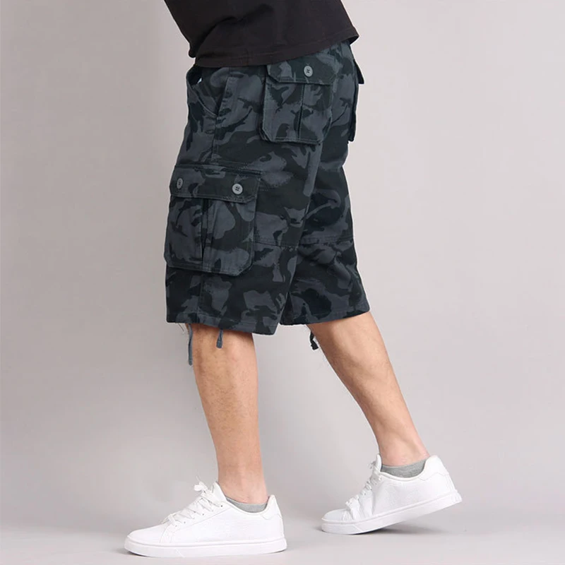 Шорты мужские летние тактические дышащие хлопковые износостойкие со множеством