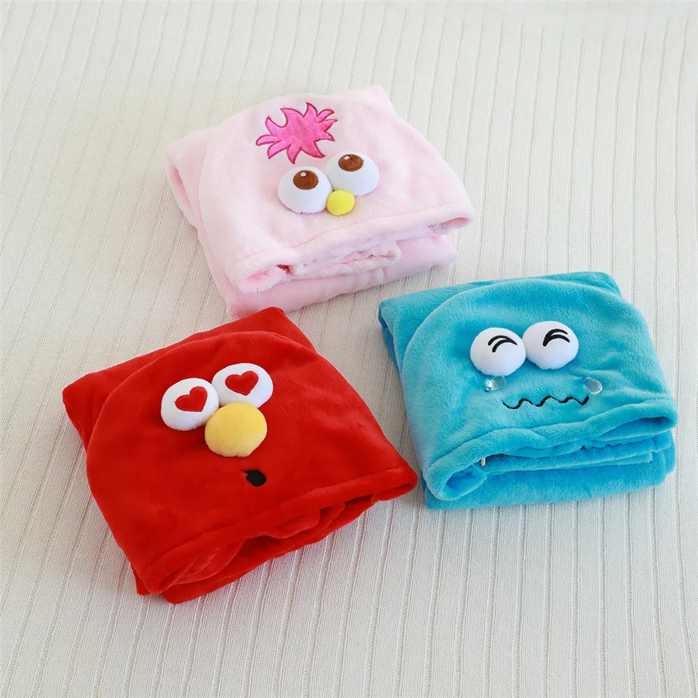 Милый уличный синий костюм Сезам печенья монстр косплей мягкий плащ с капюшоном