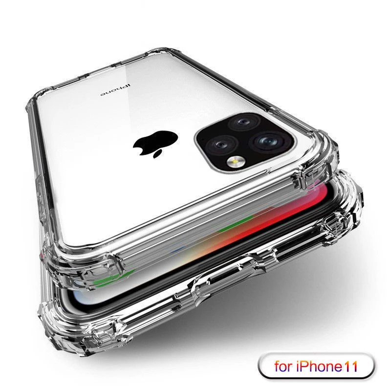 Shockproof Transparent Silicone Phone Case for IPhone 13 11 12 Mini Pro Max 8 7 6S Plus X XR XS Max Clear Protection Back Cover