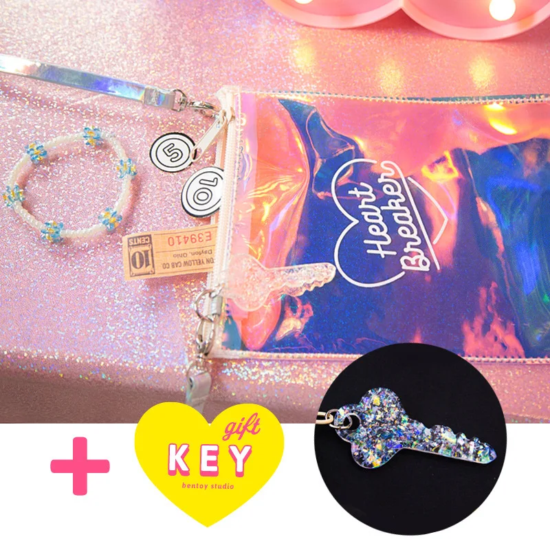 Прозрачная сумка для женщин лазерная голографическая мессенджер с клапаном и