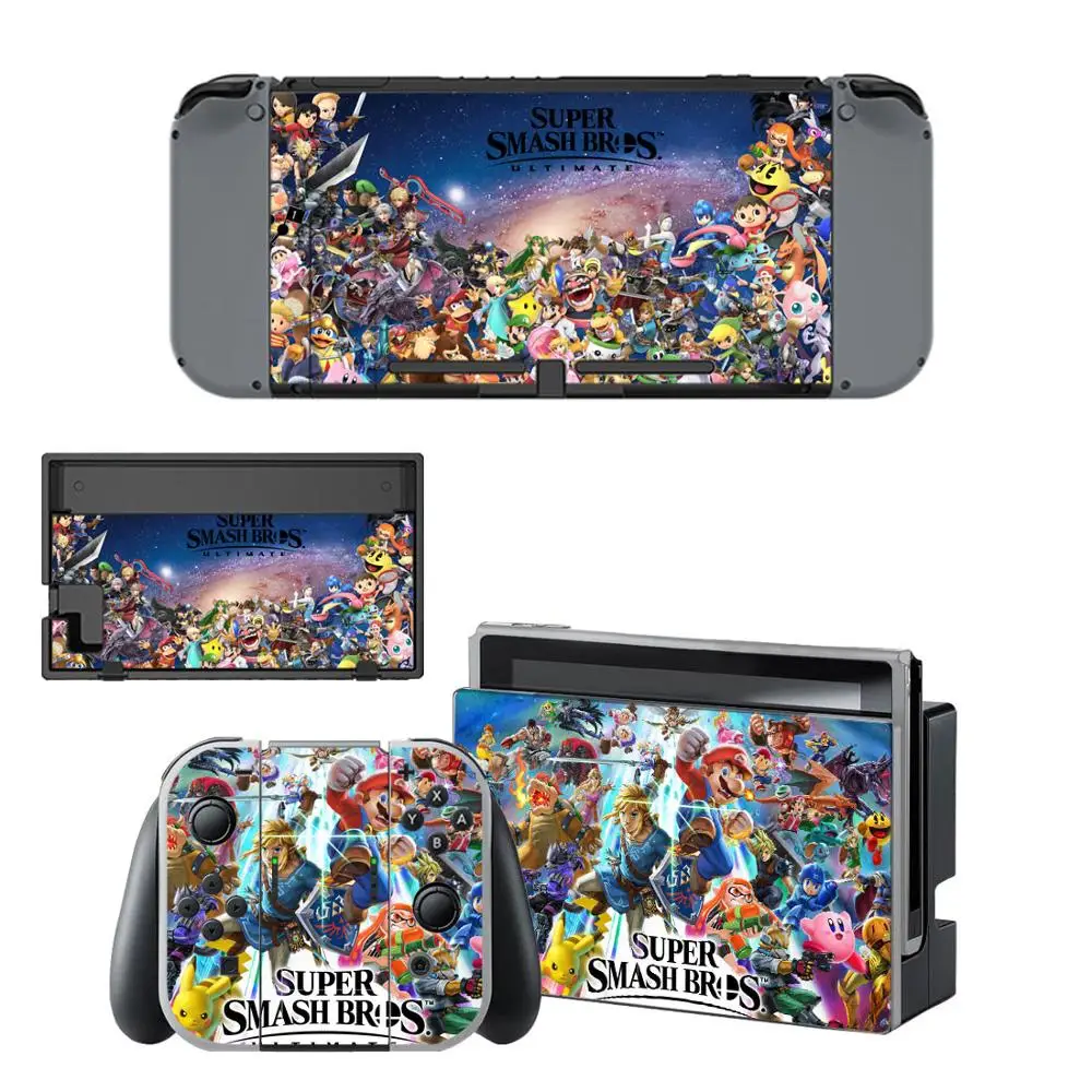 Super Smash Bros. Наклейка на виниловую наклейку для nintendo Switch полный набор наклеек