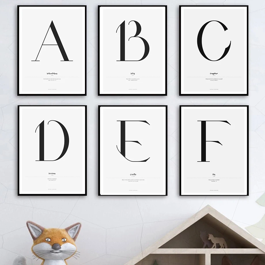 

Quote Words Nordic Art Home Decor Modern Canvas Painting Wall Art Kids Bedroom Posters and Prints for Living Room Wall Painting