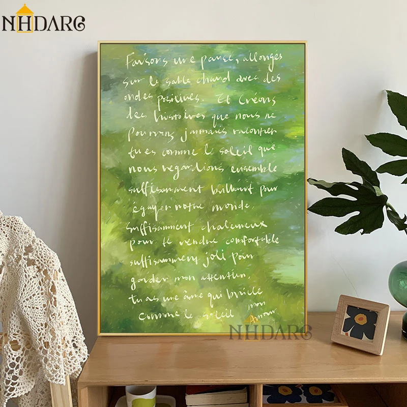 

Green Nature Encourages Text Quotes Canvas Print Paintings Posters Pictures Wall Art Life Home Decor Living Room