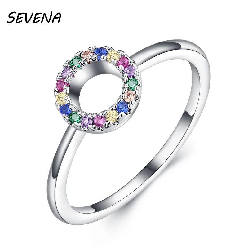 Женские кольца SEVENA серебристые с кольцом на палец модные ювелирные изделия