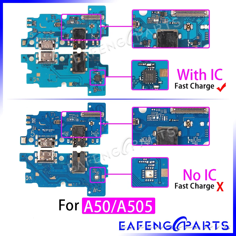 

10 pcs/lot Dock Connector Micro USB A105F A205F Charger Port Flex Cable Microphone A305F Charging Board For Samsung A405 A505