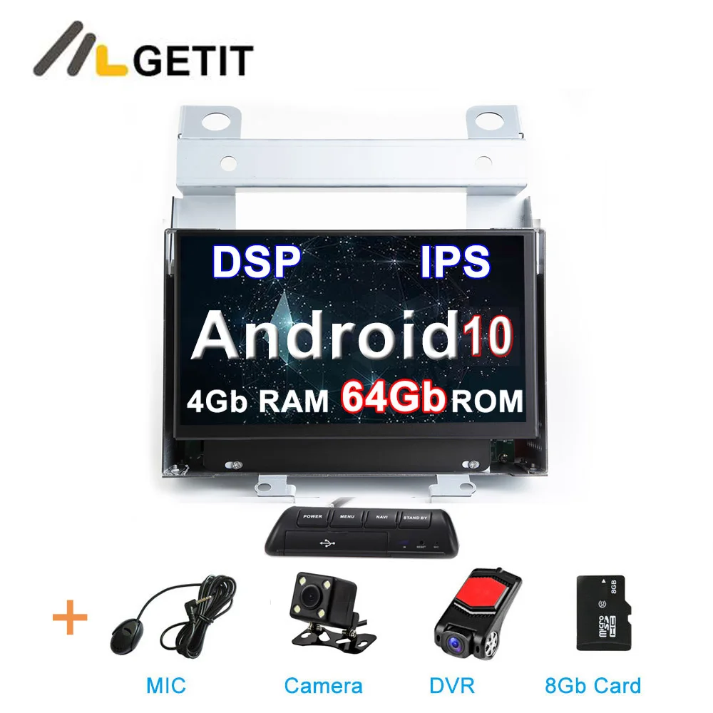 DSP ips Android 10 автомобильный DVD Мультимедиа Радио gps стерео для Land Rover freelander 2 2007-2012 радио gps стерео - Цвет: 4G CAMERA-DVR-SD-DSP