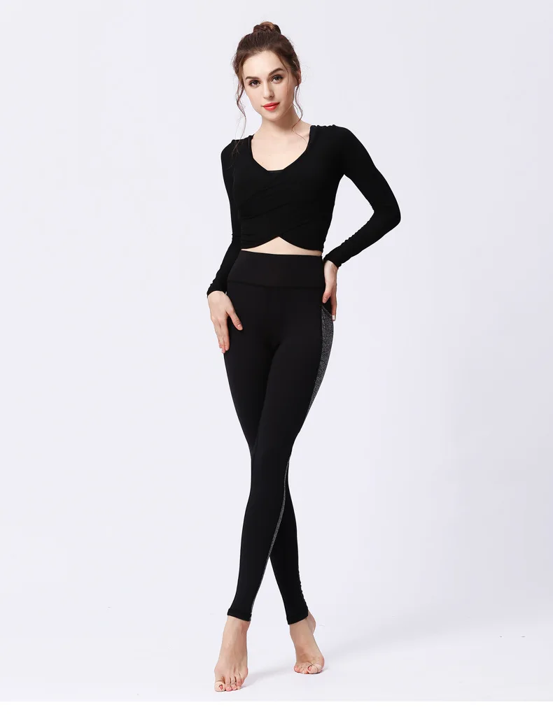 Спортивные эластичные цветные колготки для фитнеса и танцев дышащие йоги с