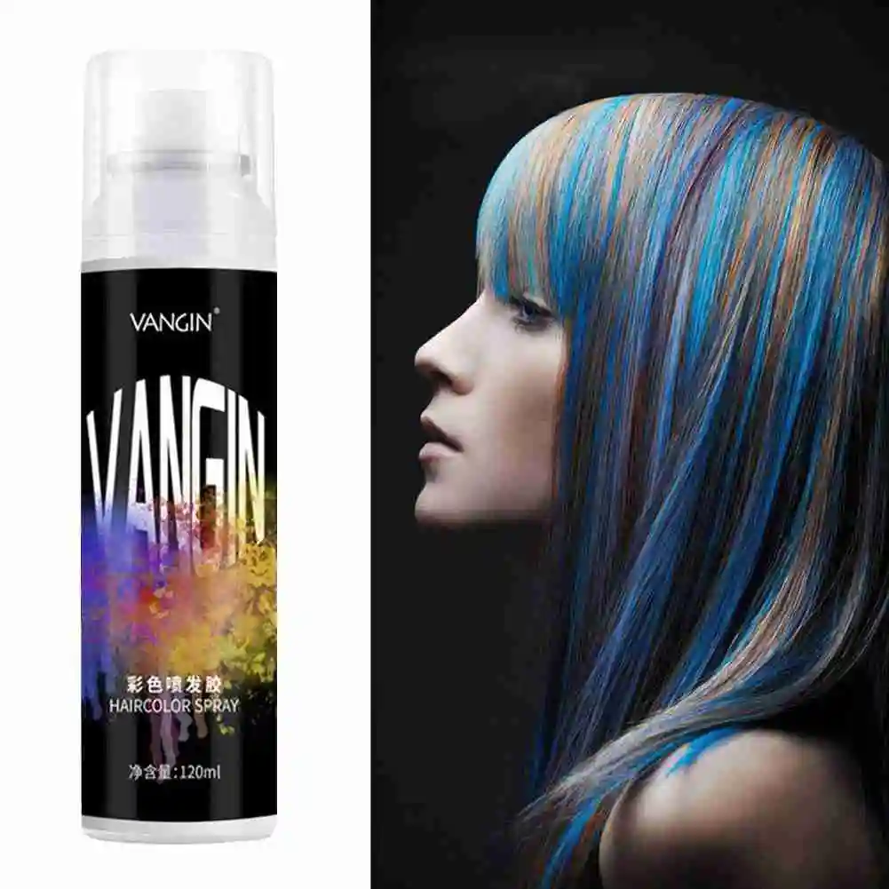 120ml Hair Dye Spray Fiber Styling Water 6 Colors Liquid Temporary Unisex Holiday Party | Красота и здоровье