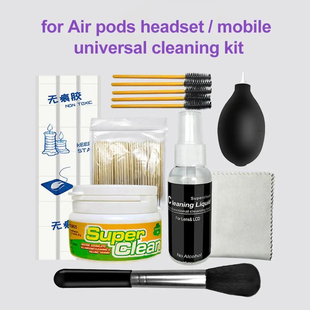 Bluetooth футляр для наушников инструмент очистки никаких следов щетки нанесения