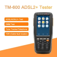 dhl free shipping all in on tm 600 adsl2 tester adsl test dmm test xdsl tester tdr function 6600mah li ion battery