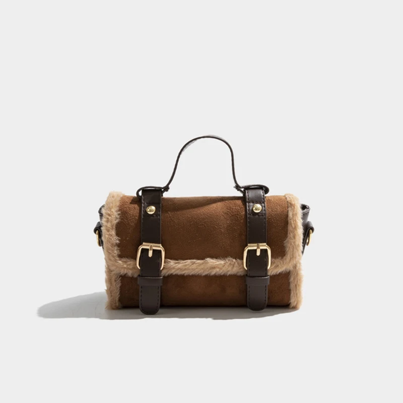 

2022 New High-end Women's Shoulder Bag Niche Plush All-match Casual Messenger Bag Simple Fashion Design Handbag
