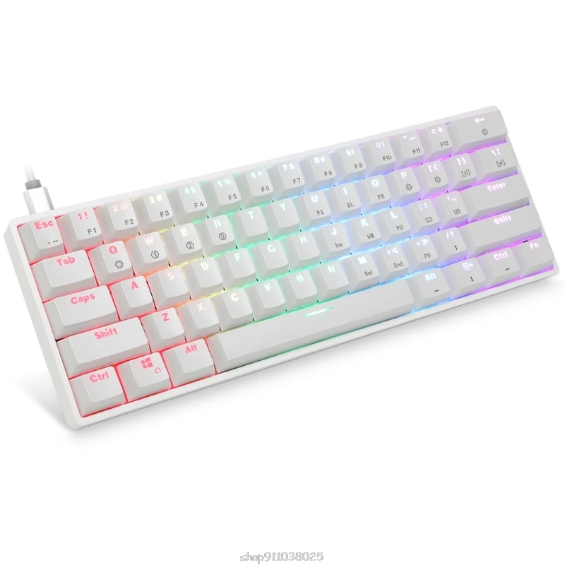GK61 SK61 61 клавиша механическая клавиатура USB проводной светодиодный подсветкой ось