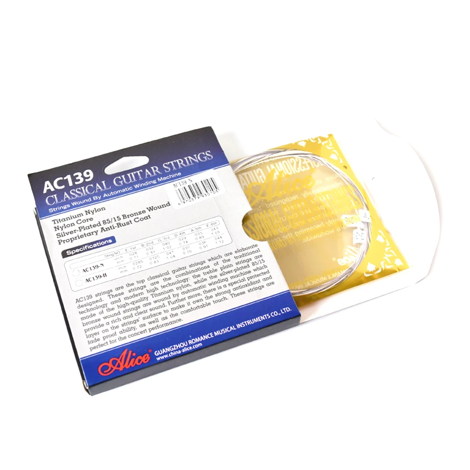 Струны для классической гитары Alice профессиональные гитарные нейлоновые струны