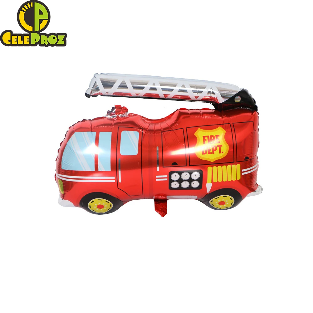 1 шт. мультфильм автомобиль фольги воздушный шар пожарная машина Поезд Автобус
