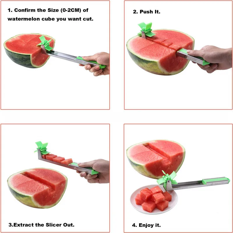 Новейший арбуз резак в форме ветряной мельницы пластиковый слайсер для резки