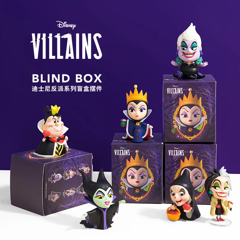 

Disney Cartoon Hot Sale Villain Series Blind Box Figure Anime Genuine Mini Ornaments Blind Box Children's Hand Puppet Toy