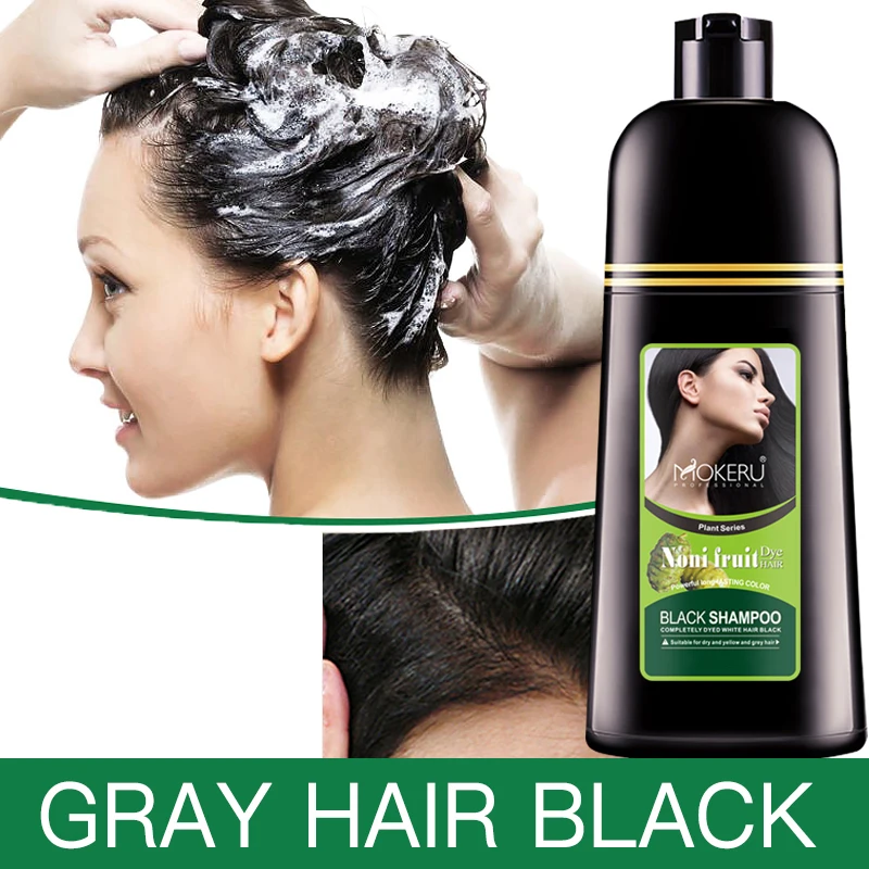 Mokeru долговечный шампунь для быстрой черной шерсти Органическая натуральная