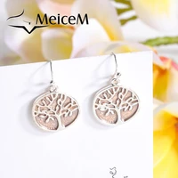 meicem 2021 trends tree of life earrings for women fashion earing enamel different alloy drop dangle earring girl birthday gift
