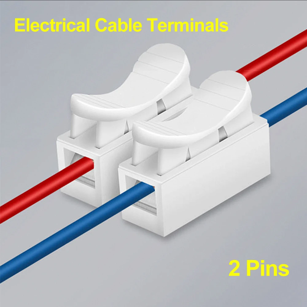 

30pcs CH2 Quick Splice Lock Wire Connectors 2Pins Electrical Cable Terminals 20x17.5x13.5mm For Easy Safe Splicing Into Wires