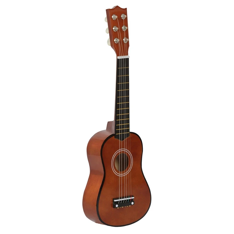 

21 Inch 6 Strings Small Mini Guitar Basswood Guitar with Pick Strings Musical Instruments Toy for CHildren Kids